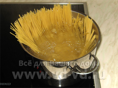 Рецепт спагетти, готовим спагетти