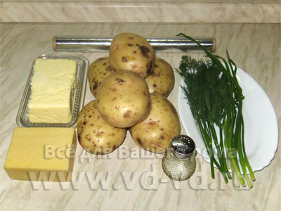Ингредиенты для картофеля запеченного в духовке в фольге