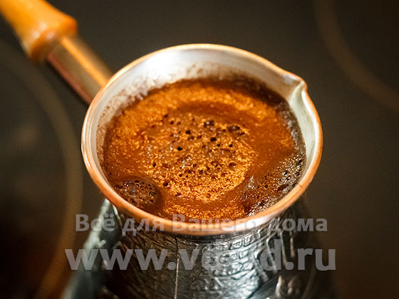 Кофейная пена в турке