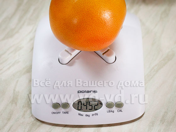 Вес одного среднего грейпфрута