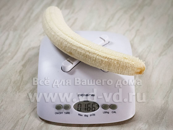 вес большого банана без кожуры