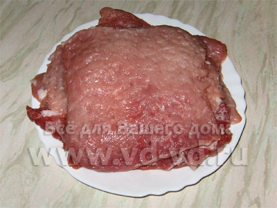 Шницель по-венски специально отбитое мясо