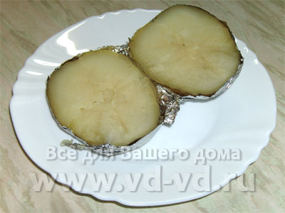 Запечённый картофель разрезанный
