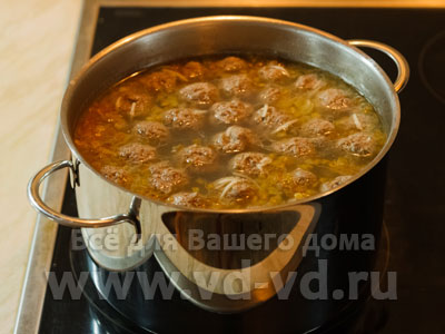 Рецепт приготовления супа с фрикадельками