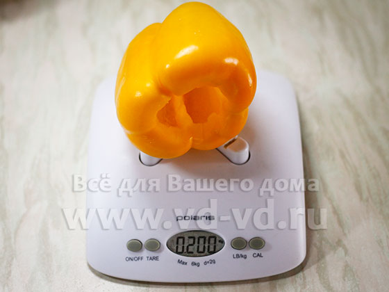вес очищенного болгарского перца